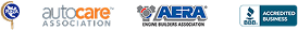 Autocare association, AERA Engine builders and Accredited Business logos